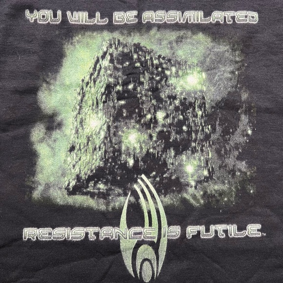 NWOT Star Trek You Will Be Assimilated Resistance Futile Graphic T-Shirt Mens XL - Picture 3 of 6
